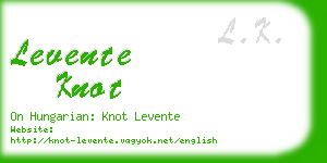 levente knot business card